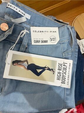 Celebrity Pink Mid-Rise Curvy Skinny Jeans - and more styles lot of 8 sizes mix